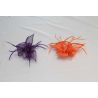 Tocado-Peina Flor Sinamay y  plumas 2 colores