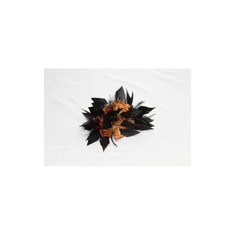 Tocado Punta de Flecha y Fleco de Plumas Lady Amherst Naran