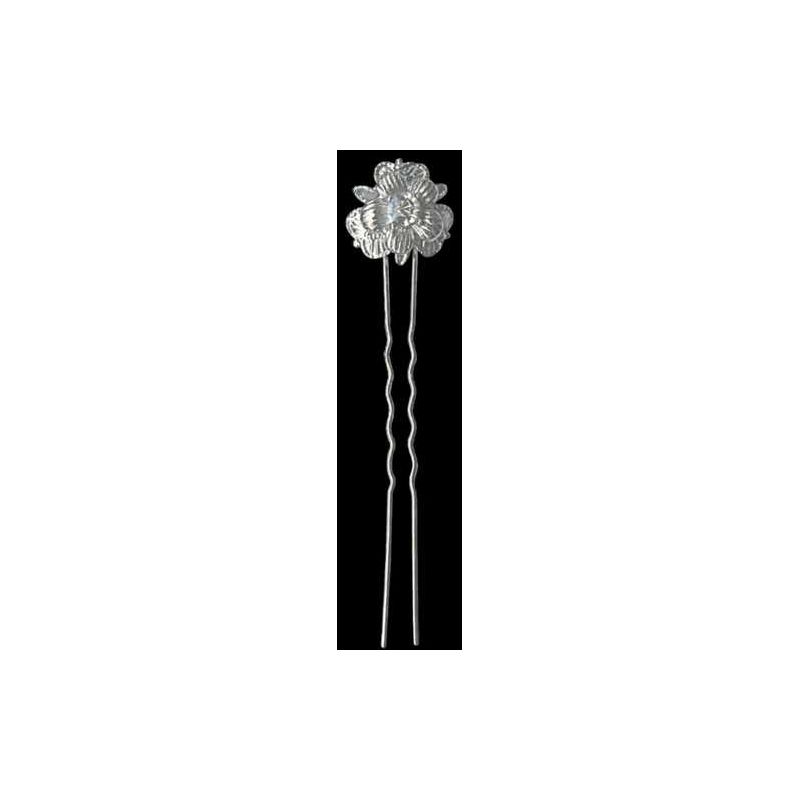 HORQUILLA FLOR PLAT. ZIRCONITA. 1/6