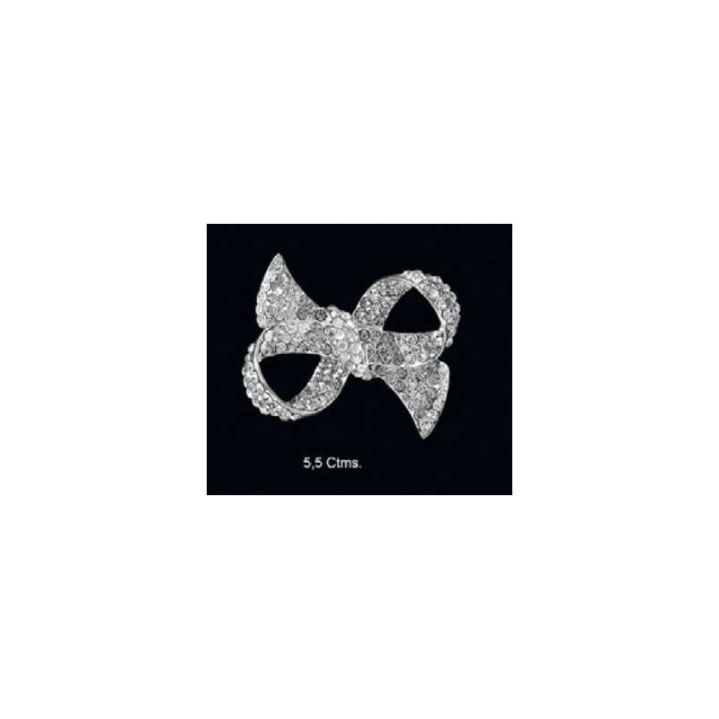COLETERO LAZO ZIRCONITAS BLANCO 5,5 cm.