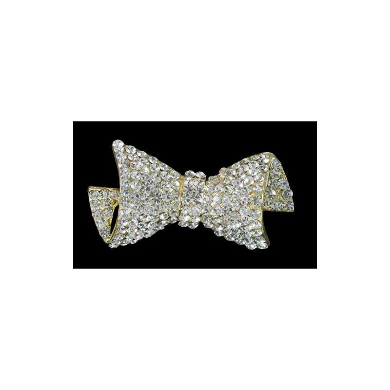 COLETERO LAZO ZIRCONITAS BLANCO 6 cm.