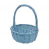 CESTA DE MIMBRE AZUL 37 CM              