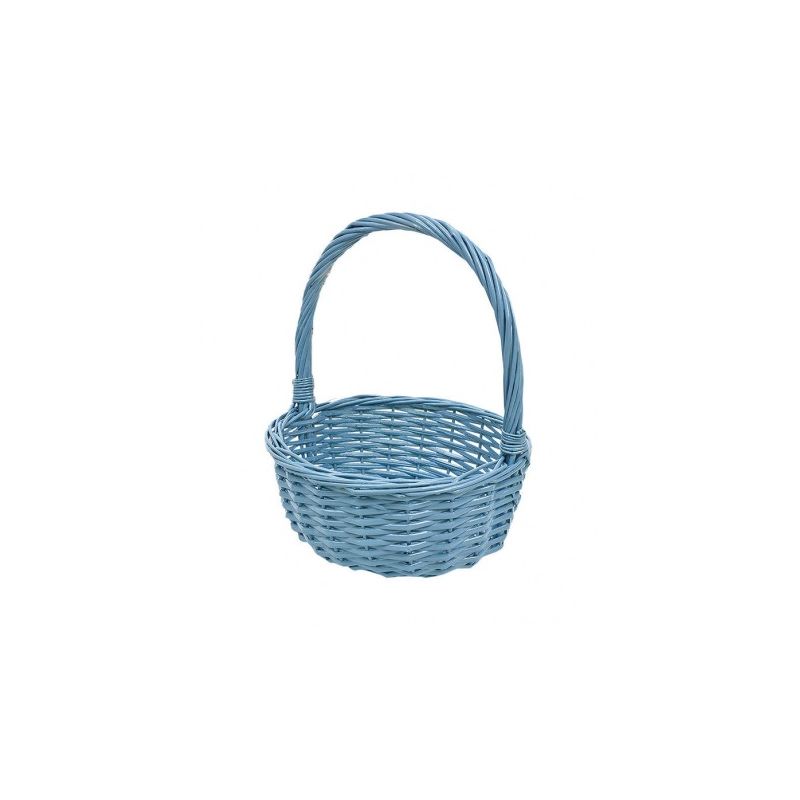 CESTA DE MIMBRE AZUL 32 CM              