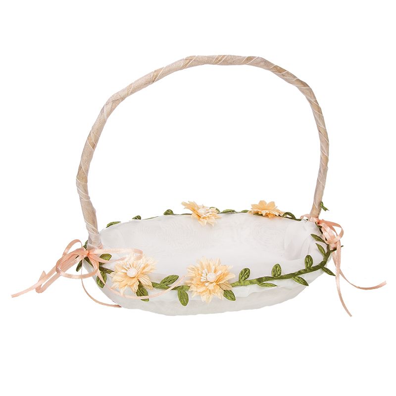 CESTA organdíL CON FLORES SALMÓN