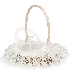 CESTA ENCAJE BLANCO