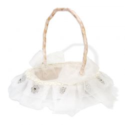 CESTA VOLANTES ORGANZA BLANCA Y PL
