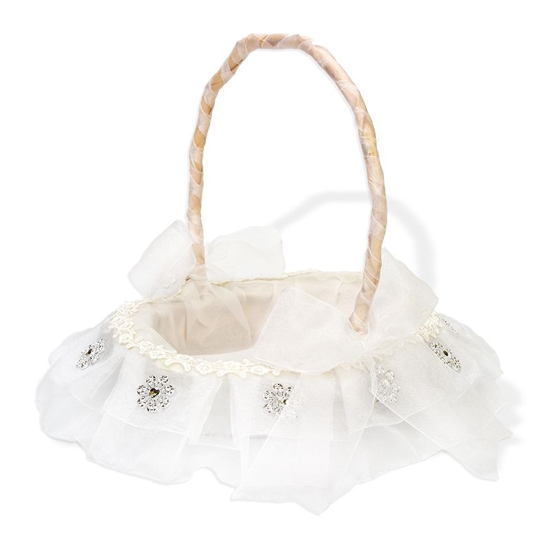 CESTA VOLANTES ORGANZA BLANCA Y PL