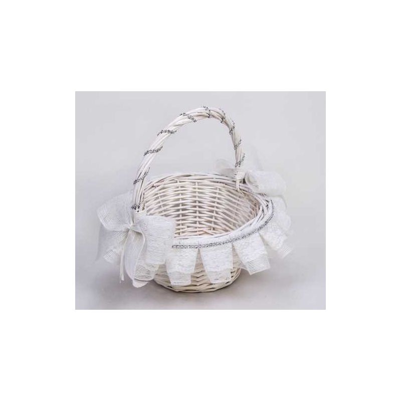 CESTA MIMBRE PEQ. CON YUTE BLANCO