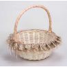 CESTA MIMBRE BLANCA PEQ. LUNARES marron claro