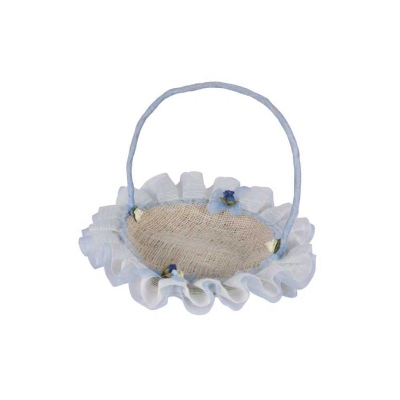 CESTA PETALOS AZUL/ROSA