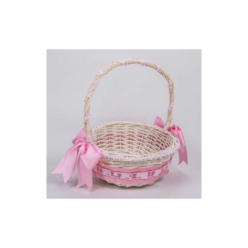CESTA PEQ. CINTA OSOS ROSA