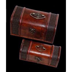 BAUL SET 2 PIEZAS  MADERA
