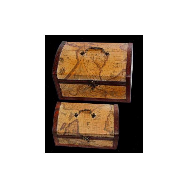 BAUL SET 2 PIEZAS MADERA