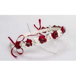 FELPA FLORES BEIGE-ROJO  