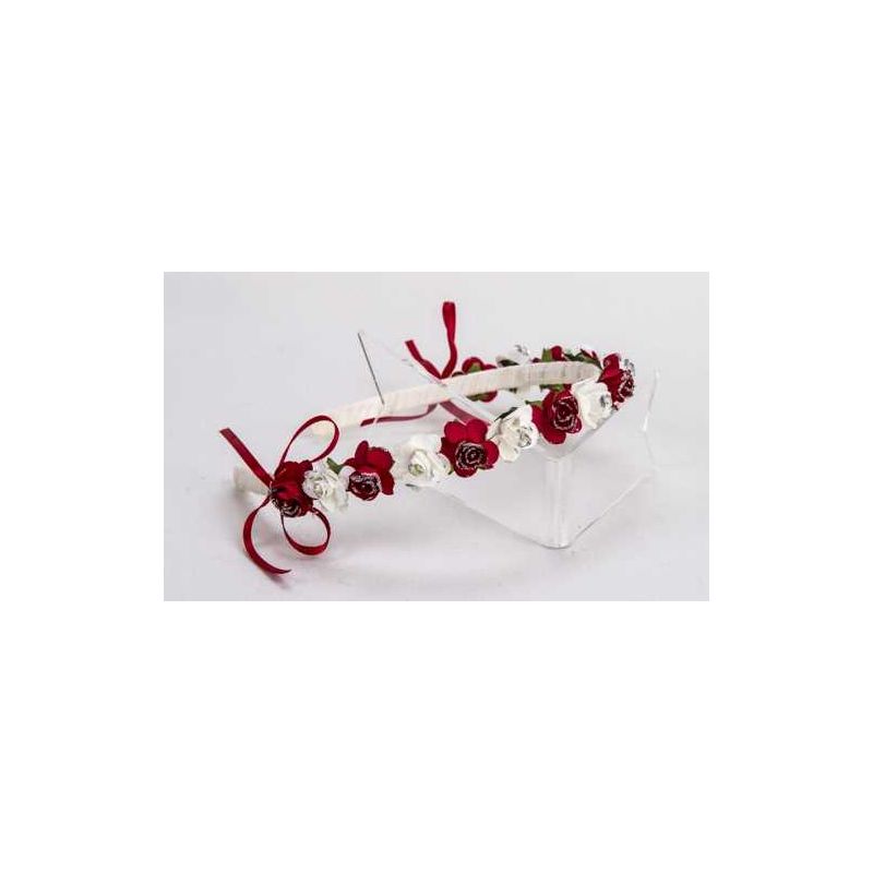 FELPA FLORES BEIGE-ROJO  