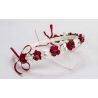 FELPA FLORES BEIGE-ROJO  