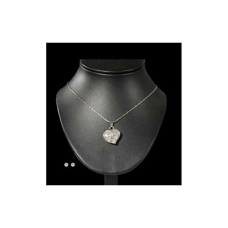 CONJUNTO GARGANTILLA Y PENDIENTES ZIRCONITAS