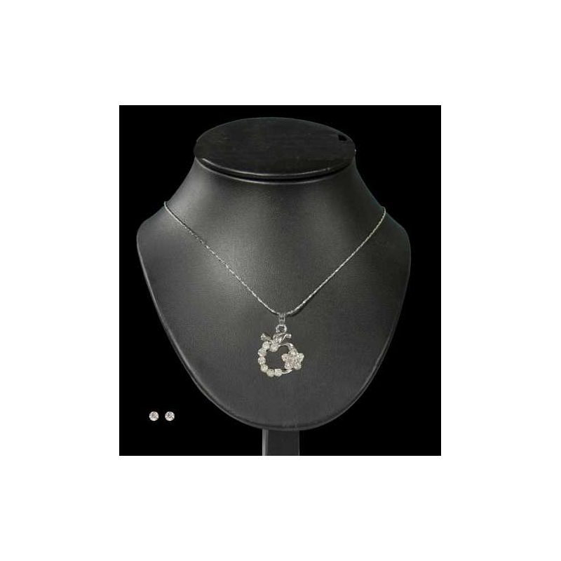 CONJUNTO GARGANTILLA Y PENDIENTES ZIRCONITAS