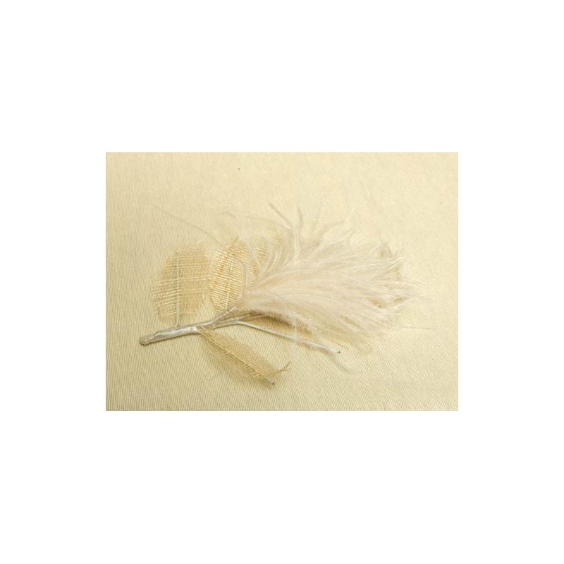 Tocado Blanco-Beige de Novia