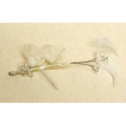 Tocado Novia Plumas  y pedreria