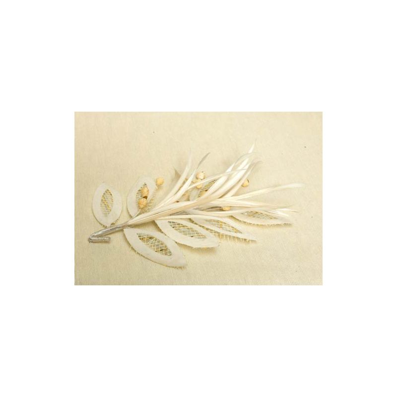 Tocado Beige de Novia