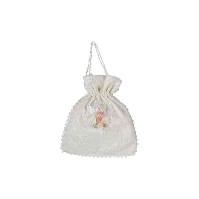 BOLSO NOVIA DE ORGANZA BORDADO