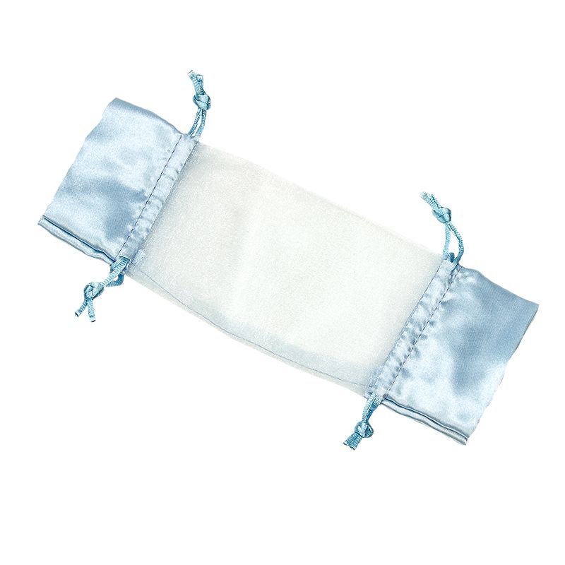 BOLSA organdí CARAMELO 20,5*8 CELESTE    