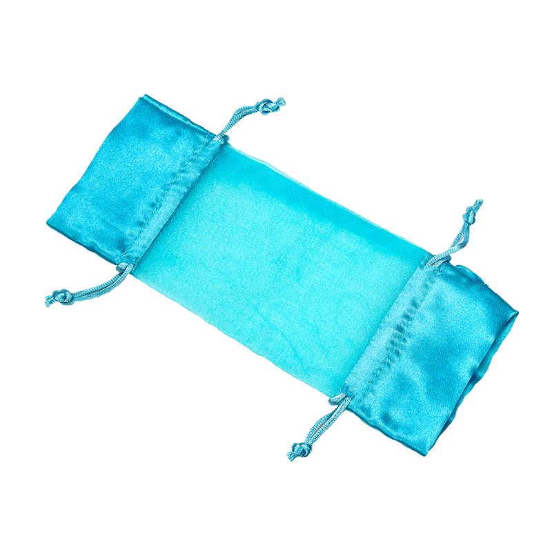 BOLSA organdí CARAMELO 20,5*8 AZUL TURQUESA