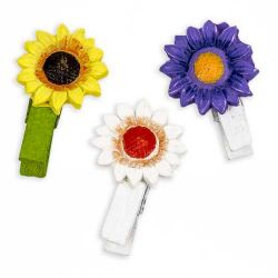 PINZA GIRASOL SURT. 3 COLORES PACK 9 PCS
