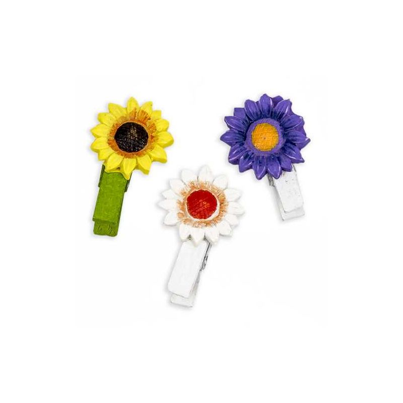 PINZA GIRASOL SURT. 3 COLORES PACK 9 PCS