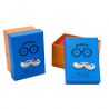 Caja azul bigote