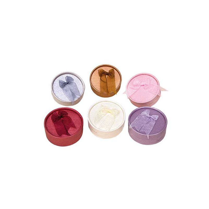 Caja redonda color beige