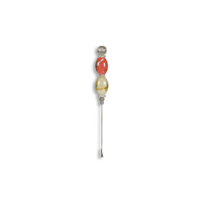 Alfiler cristal doble bicolor