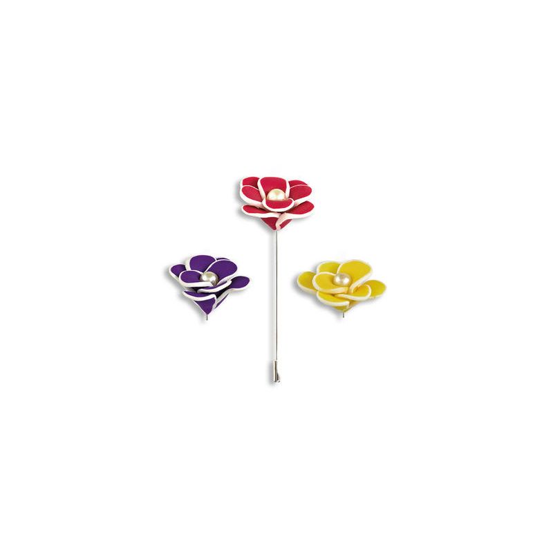 Alfiler rosa filo blanco 3 colores