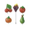 Alfiler artesanal surtido frutas con zirconitas