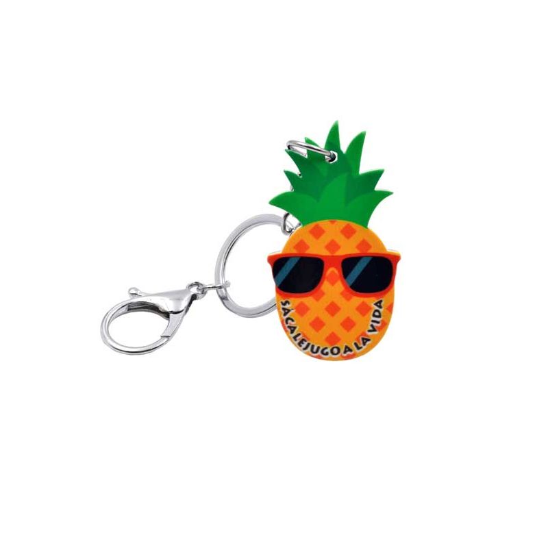 Llavero piña con gafas de sol 