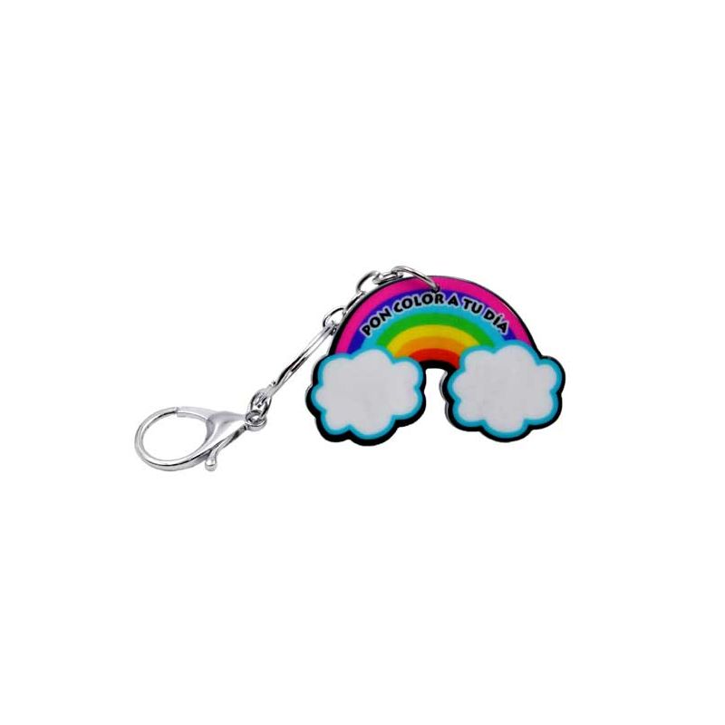 Llavero arcoiris con nube