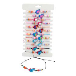 Pulsera de unicornio con cuerda ajustable en colores surtidos