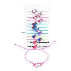 Pulsera de unicornio con cuerda ajustable en colores surtidos