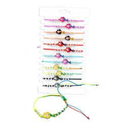 Pulsera de sirena con cuerda ajustable, en colores surtidos