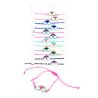 Pulsera de arcoiris con cuerda ajustable, en colores surtidos