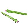 Regla de cactus para medir 15cm, color verde con la flor en rosa