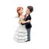 Figura de novios de 16 cm para la tarta, con novios abrazados