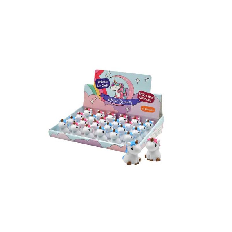 Brillo labial con forma de unicornio