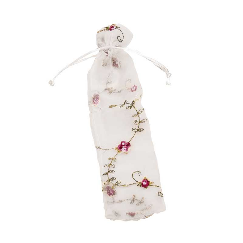 BOLSA ORGANZA ABANICO BORDADA 29x7,5