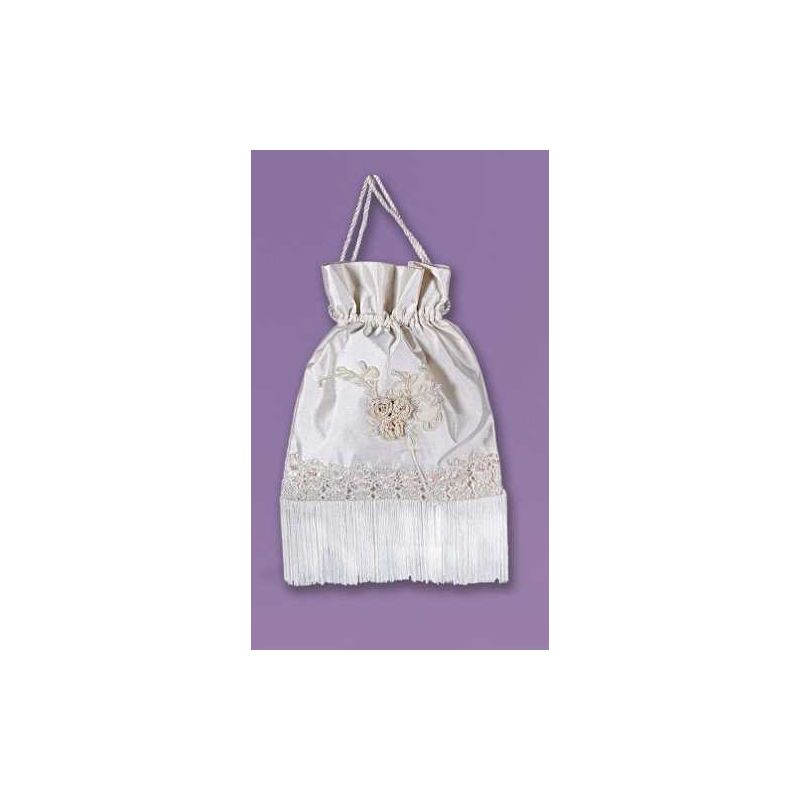 Bolso Novia de organza encaje y pasamane