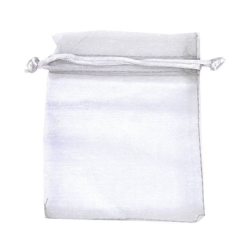 BOLSA ORGANZA 10 x 7,5 CM PLATA