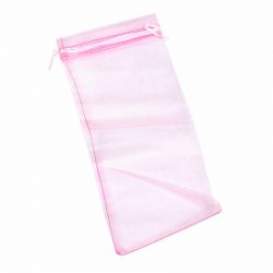 BOLSA DE ORGANZA VINO 11x25 CM- ROSA BEB