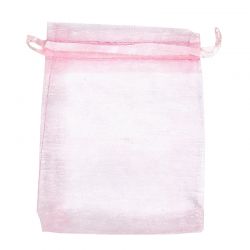 BOLSA ORGANZA 12x9 CM- ROSA CLARO