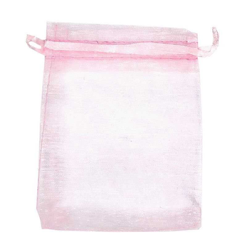 BOLSA ORGANZA 12x9 CM- ROSA CLARO